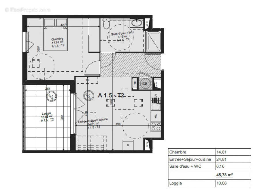 Appartement à SAINT-ORENS-DE-GAMEVILLE