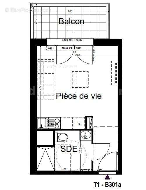 plan B301a - Appartement à LA CHAPELLE-SAINT-MESMIN