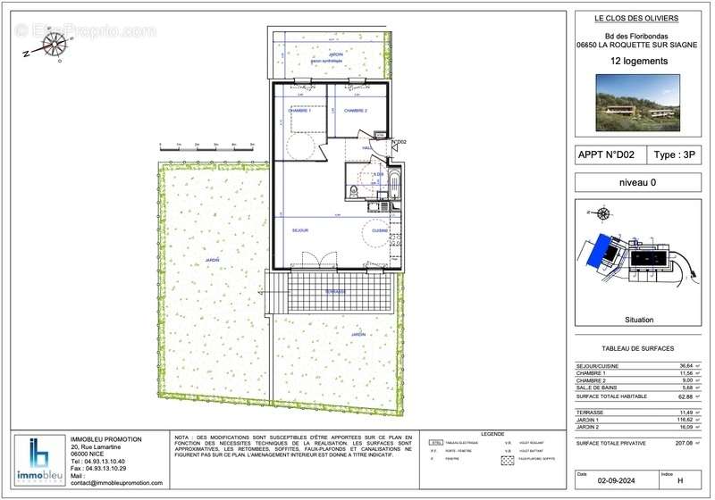 Appartement à LA ROQUETTE-SUR-SIAGNE