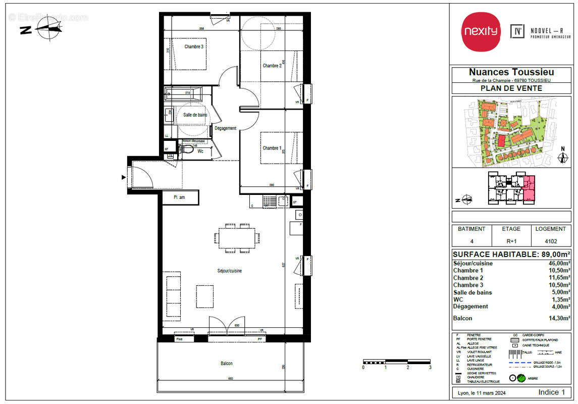 Appartement à TOUSSIEU