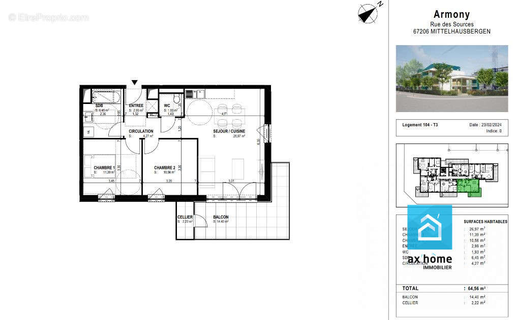 Appartement à MITTELHAUSBERGEN