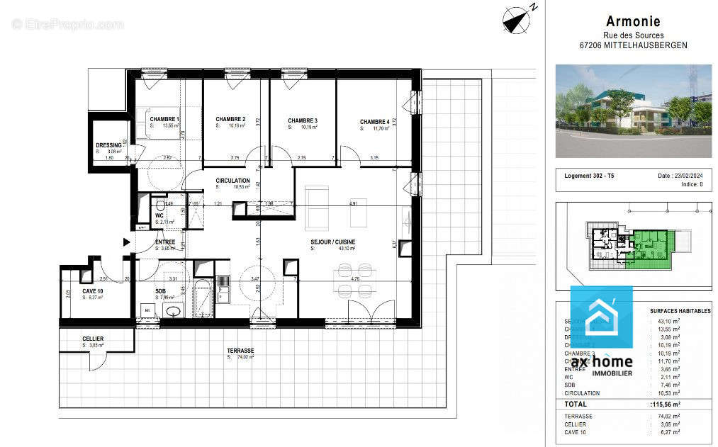 Appartement à MITTELHAUSBERGEN