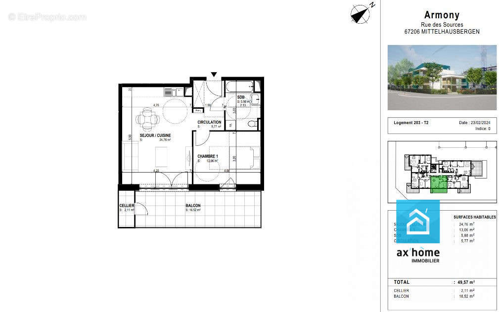 Appartement à MITTELHAUSBERGEN