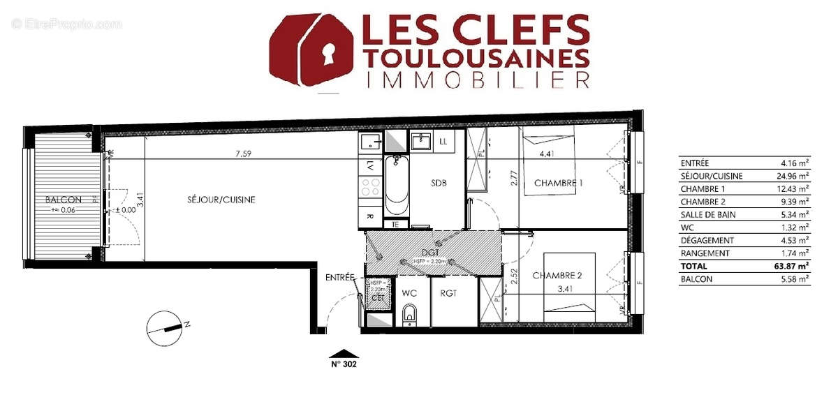 Appartement à TOULOUSE