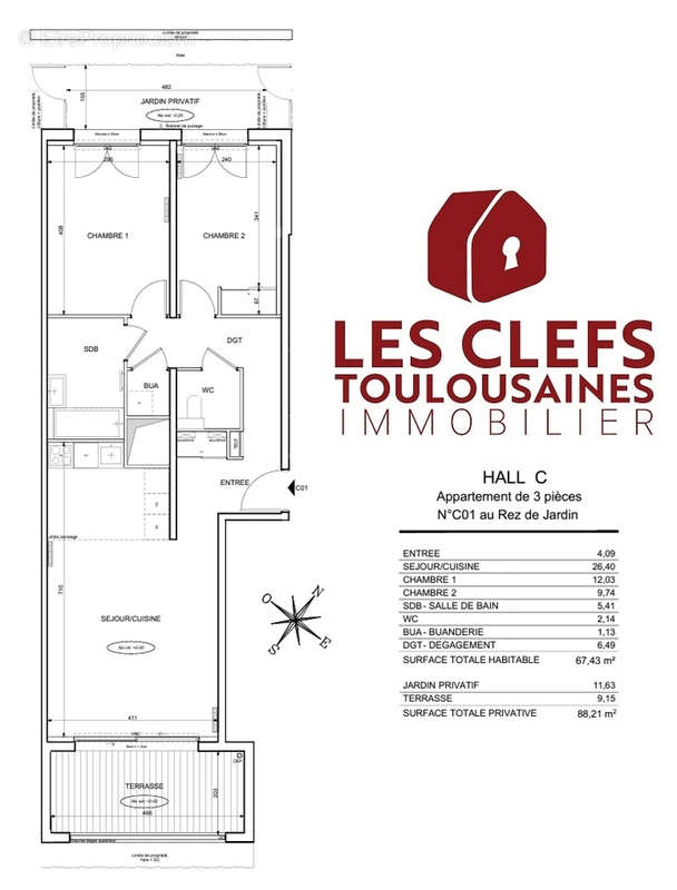 Appartement à TOULOUSE