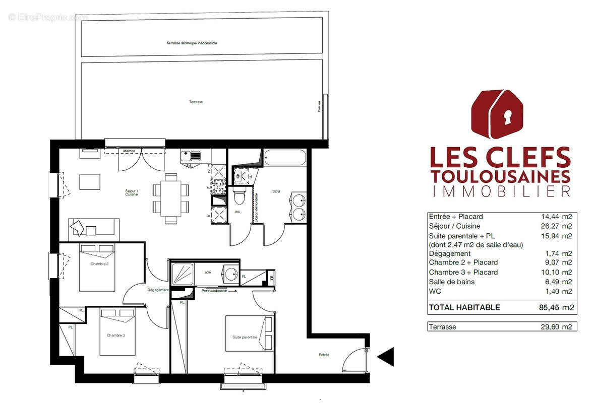 Appartement à TOULOUSE