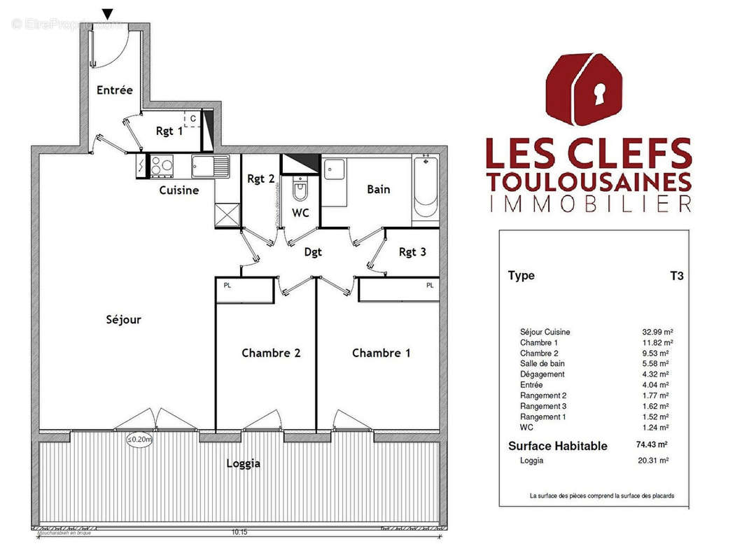 Appartement à TOULOUSE