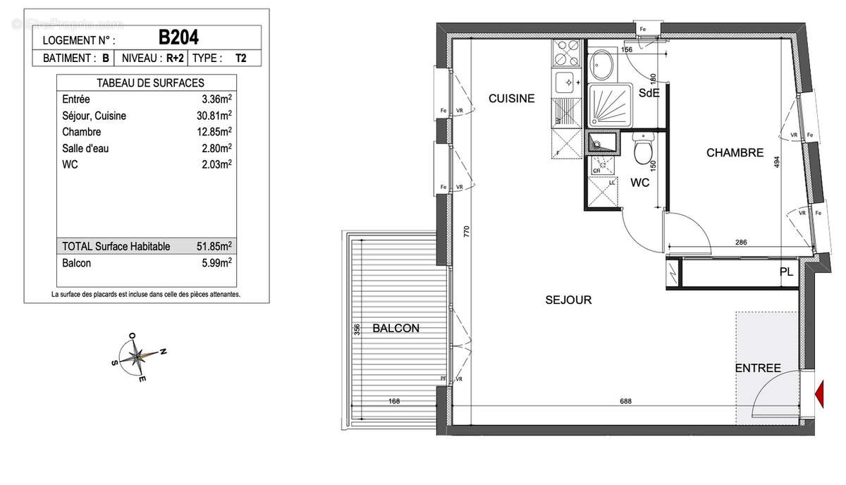 Appartement à TOULOUSE