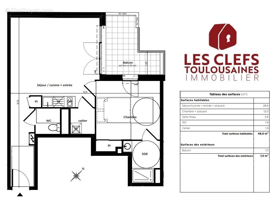 Appartement à TOULOUSE