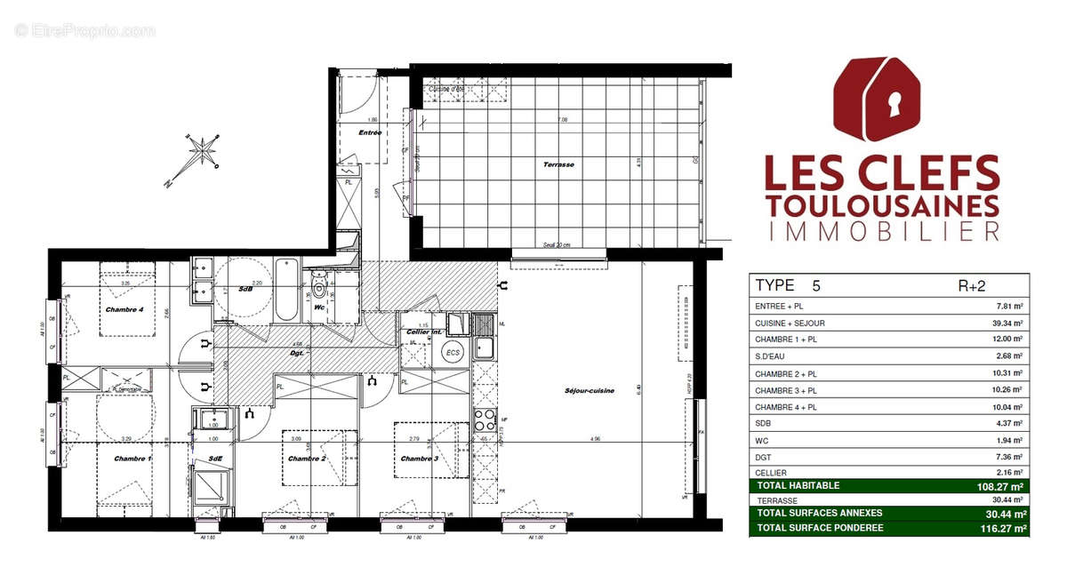 Appartement à AUZEVILLE-TOLOSANE