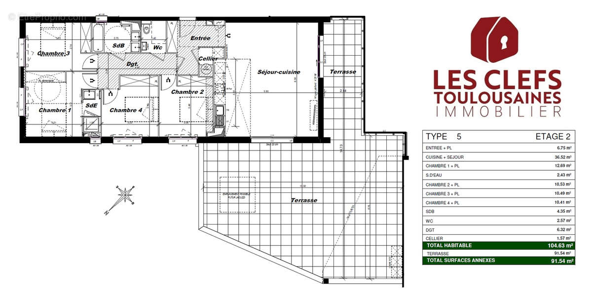 Appartement à AUZEVILLE-TOLOSANE