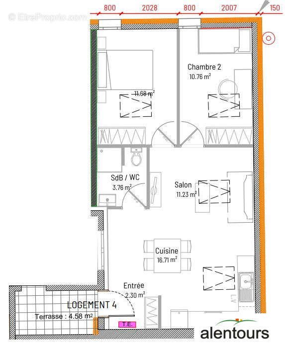 Appartement à FRANCHEVILLE