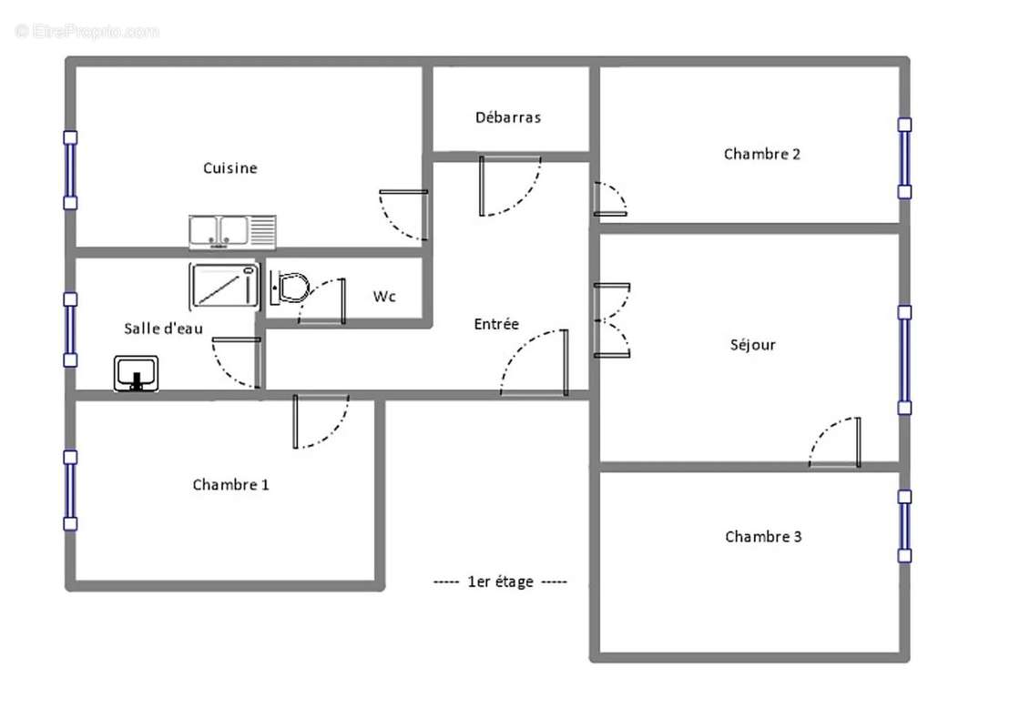 Appartement a louer sannois - 4 pièce(s) - 73 m2 - Surfyn