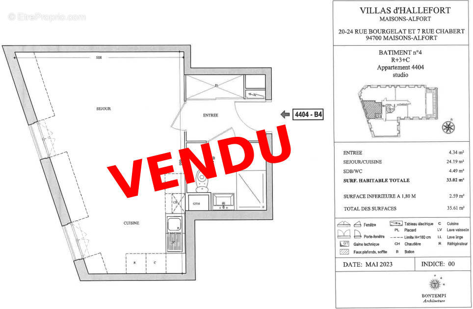 Appartement à MAISONS-ALFORT