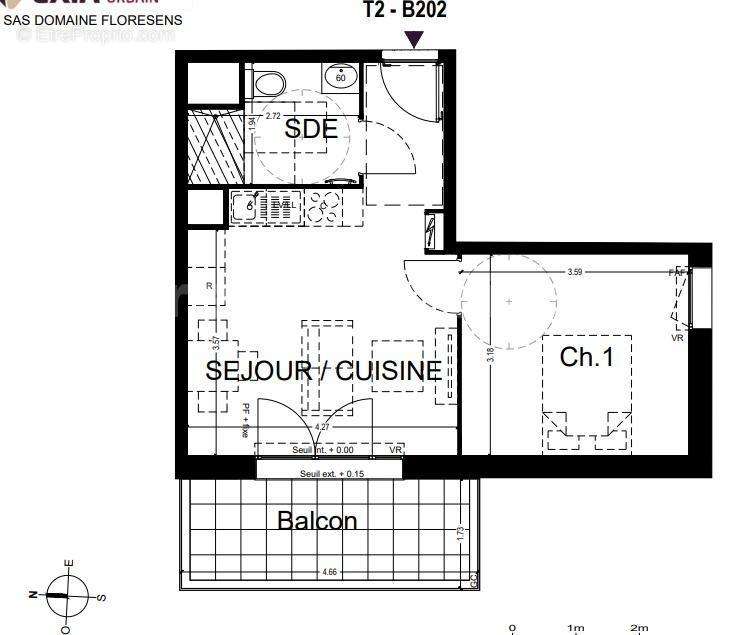 Plan B202  - Appartement à LA CHAPELLE-SAINT-MESMIN