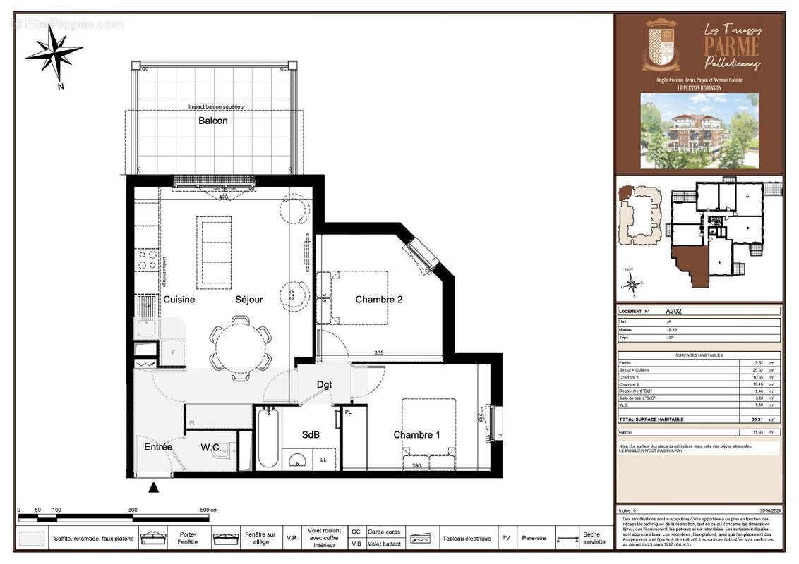 Appartement à LE PLESSIS-ROBINSON