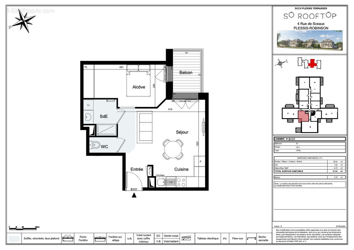 Appartement à LE PLESSIS-ROBINSON