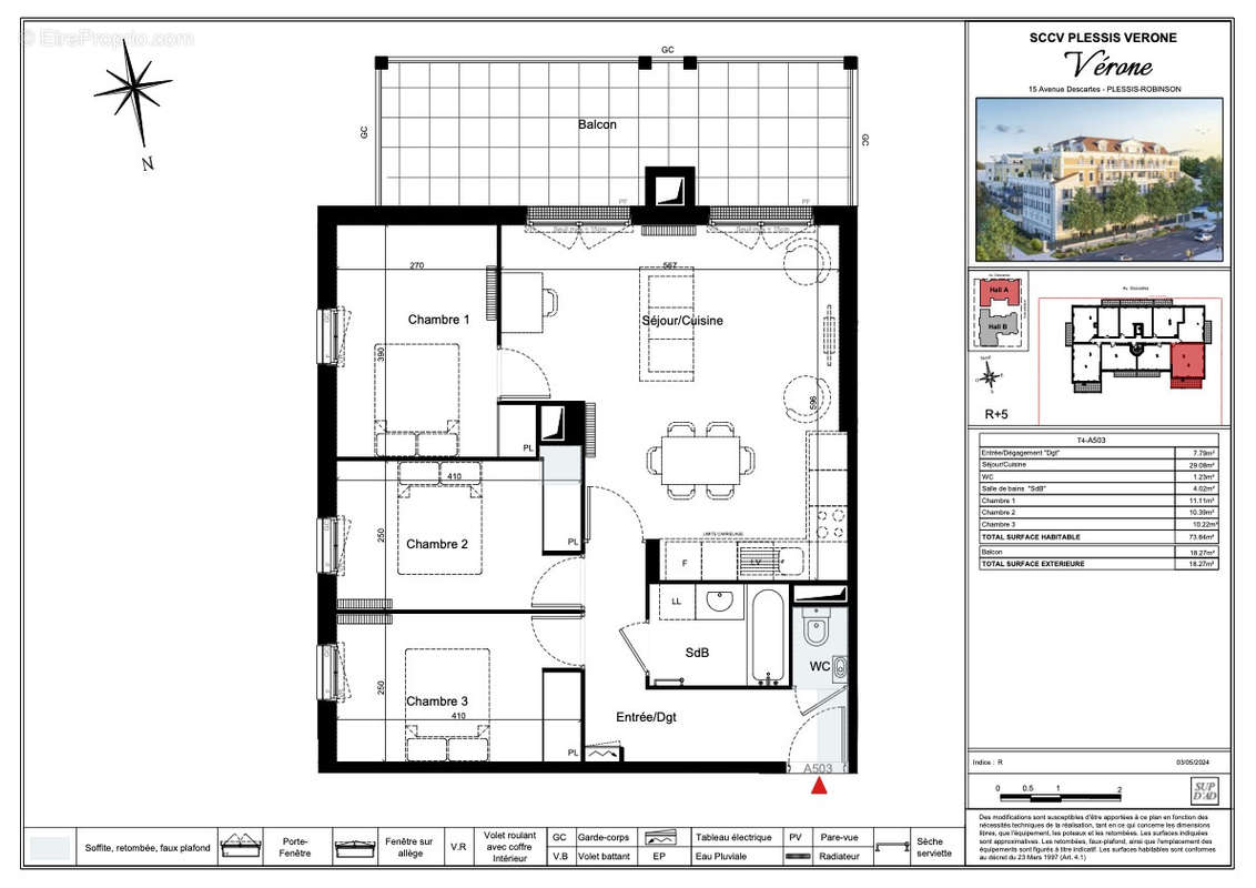 Appartement à LE PLESSIS-ROBINSON