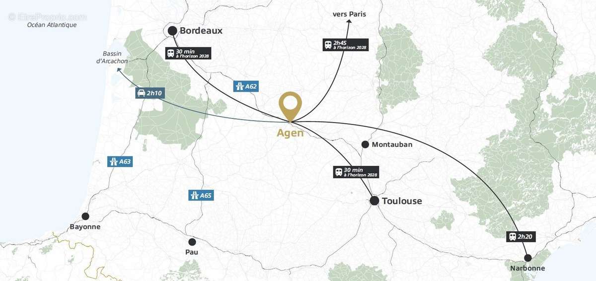 Plan Région - Appartement à AGEN