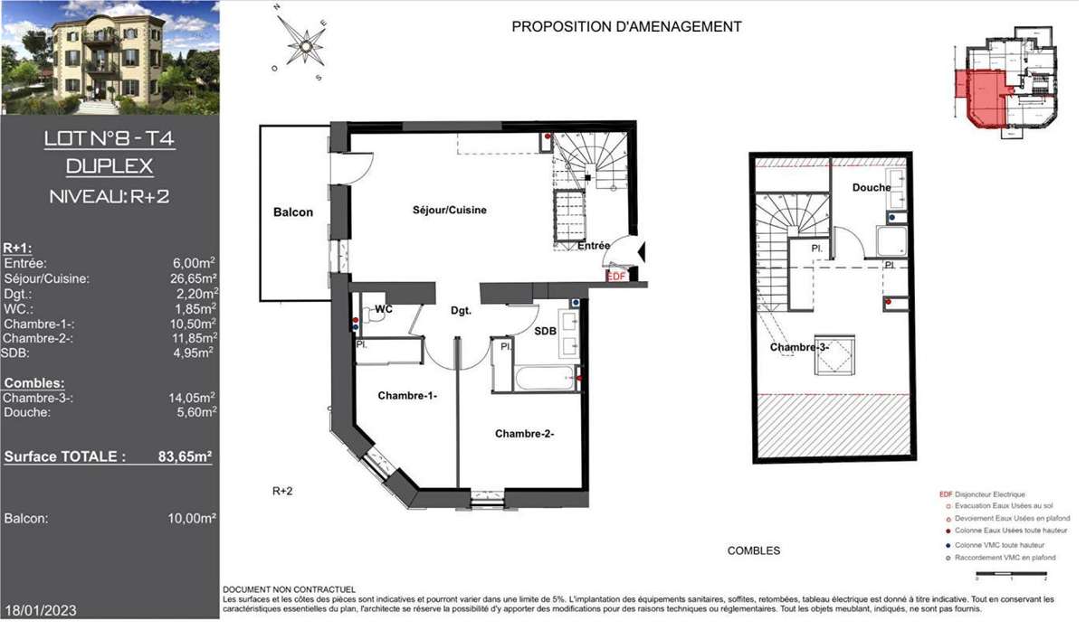 Appartement à PONT-EVEQUE