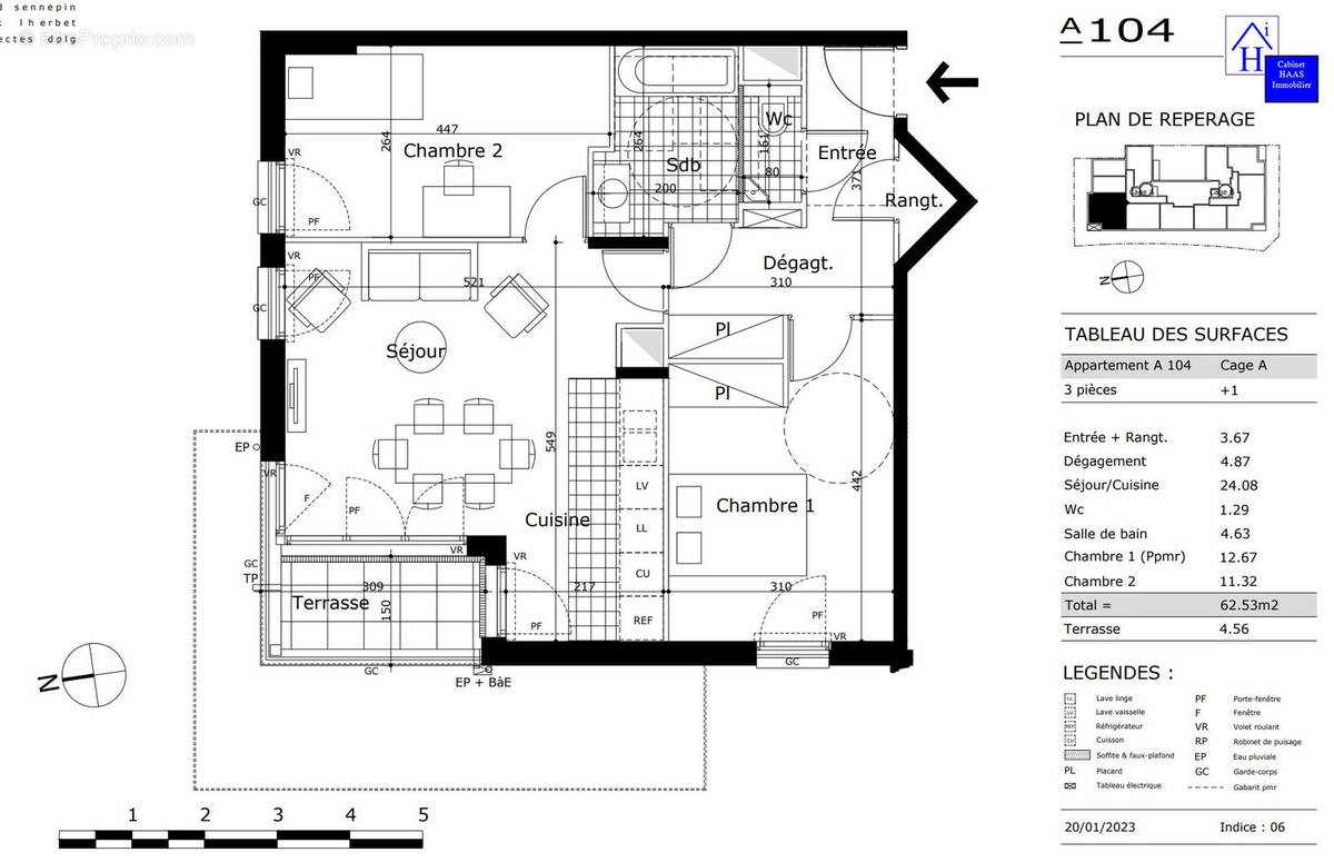 Plan - Appartement à SAINT-MAUR-DES-FOSSES