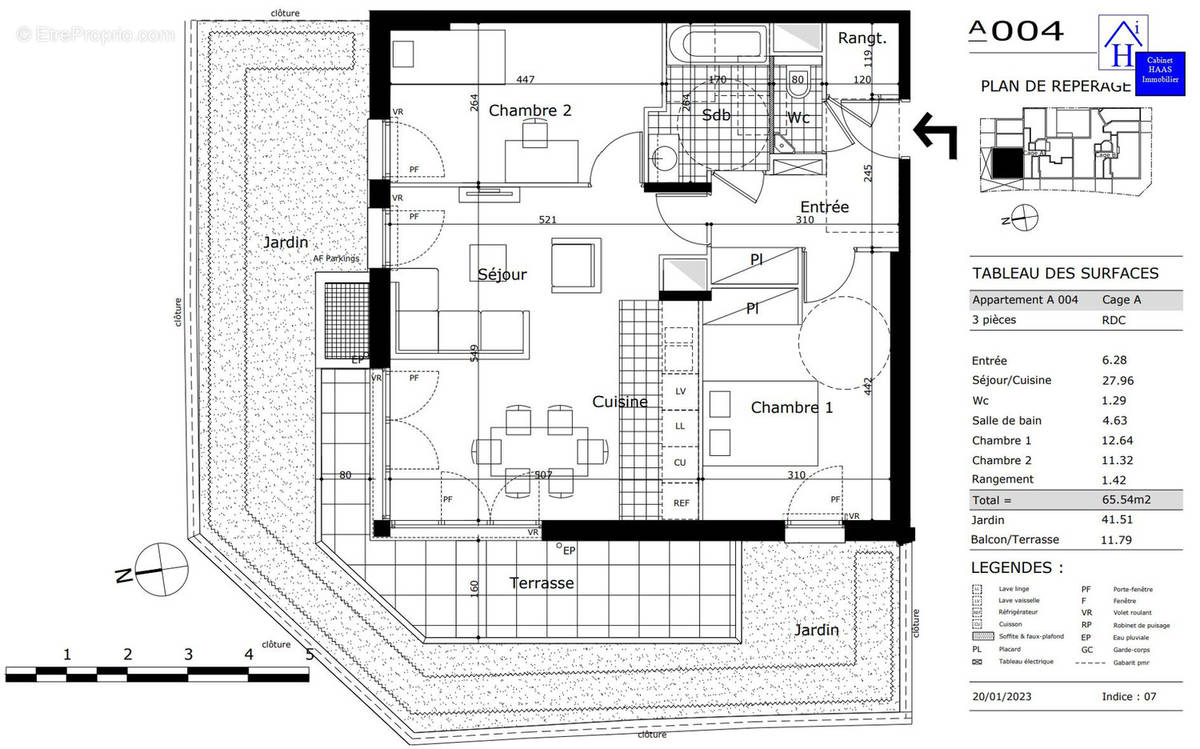 Plan - Appartement à SAINT-MAUR-DES-FOSSES