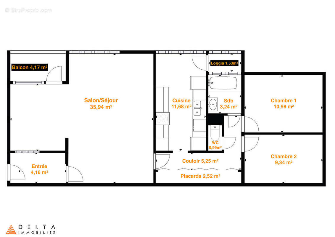 Appartement à RILLIEUX-LA-PAPE