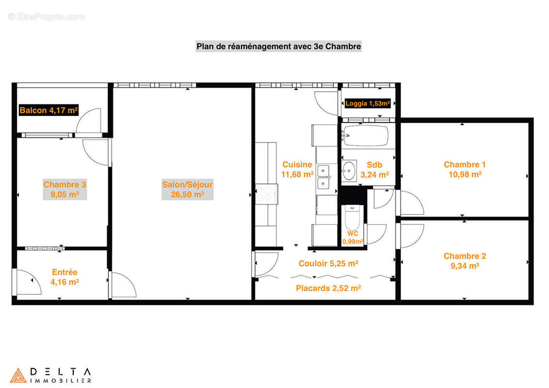 Appartement à RILLIEUX-LA-PAPE