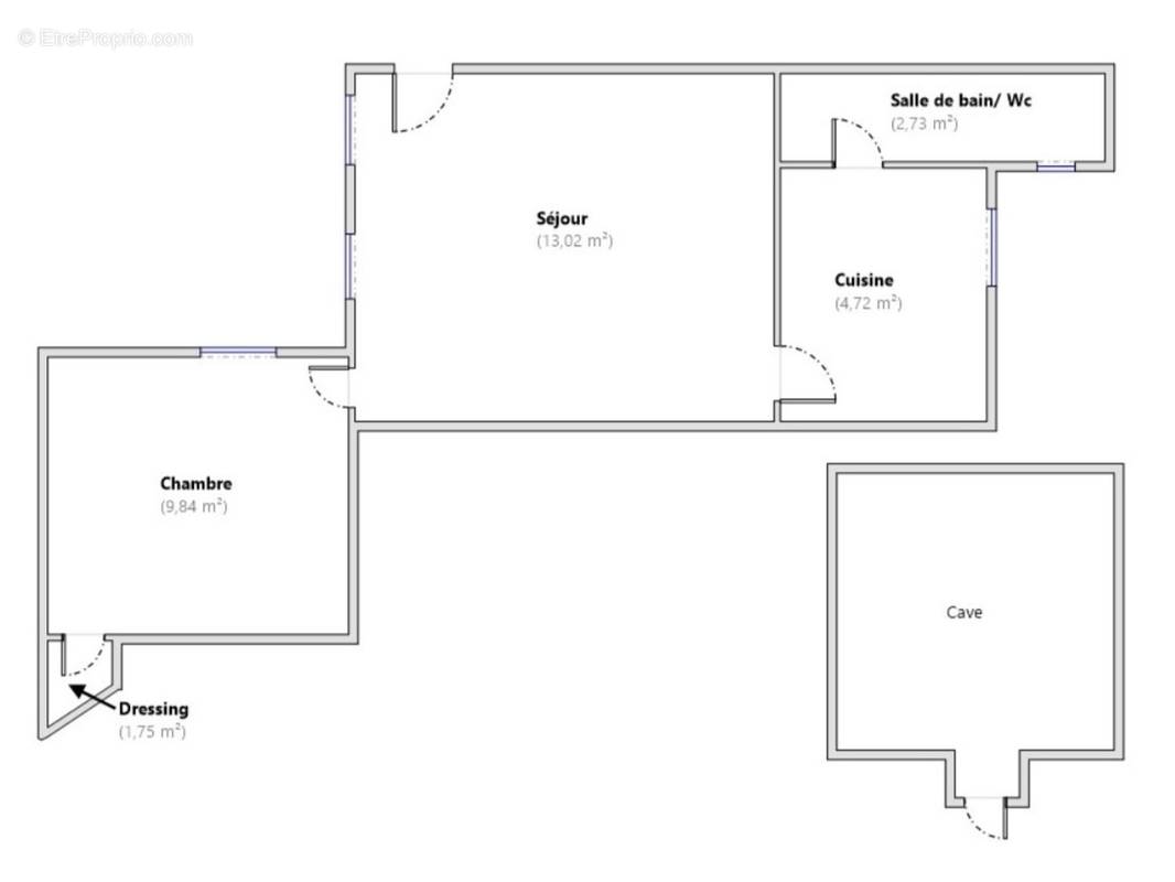 Croquis non contractuel
Appartement à rénover - Appartement à PARIS-10E