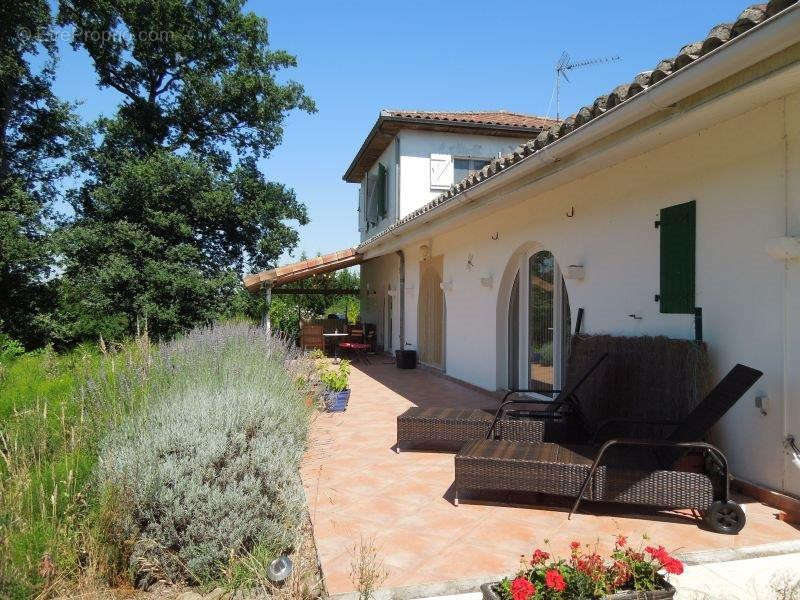 Façade ouest / terrasse totale - Maison à NOGARO