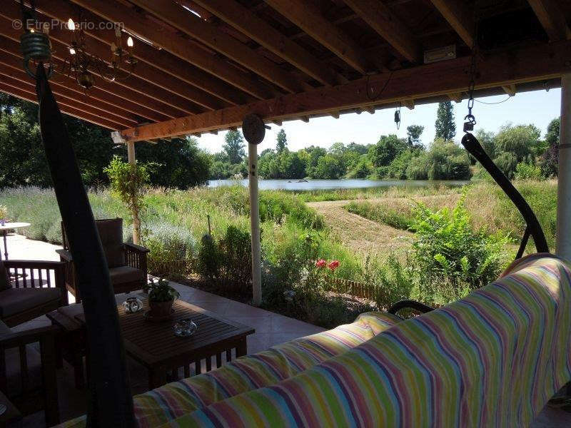 Vue ouest terrasse - Maison à NOGARO