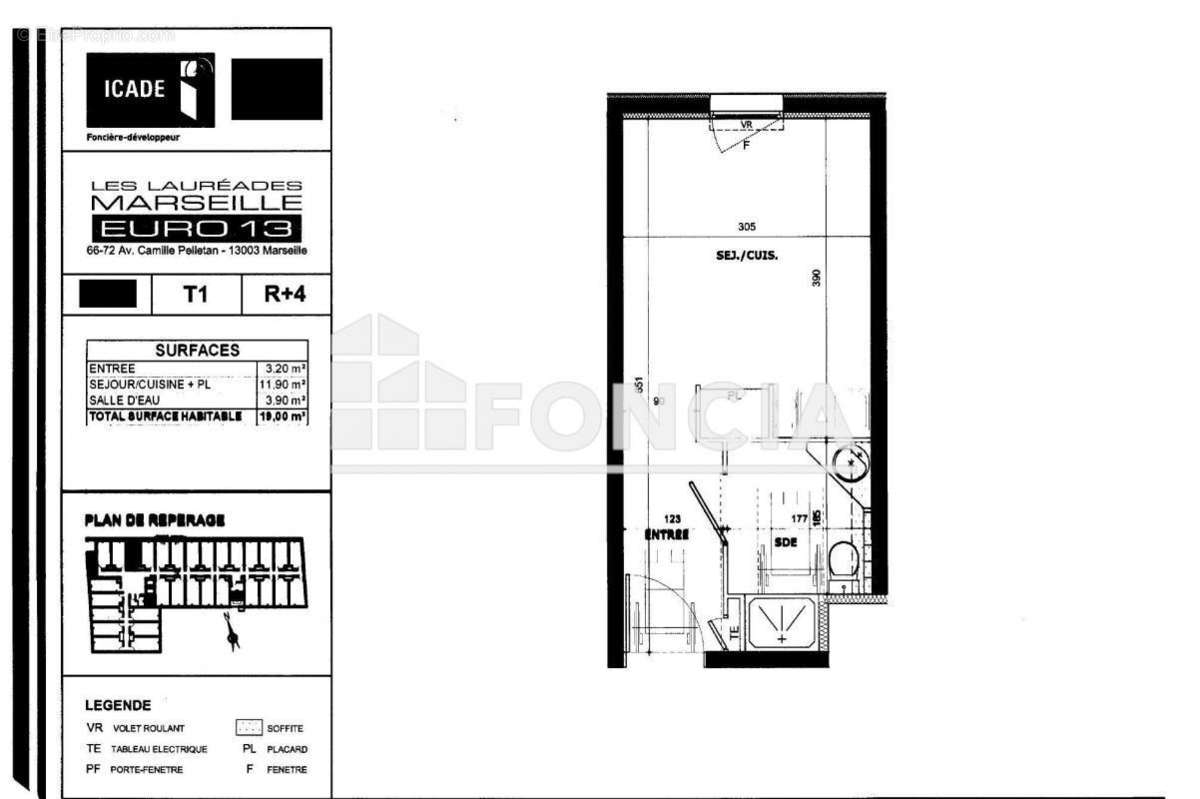 Appartement à MARSEILLE-3E