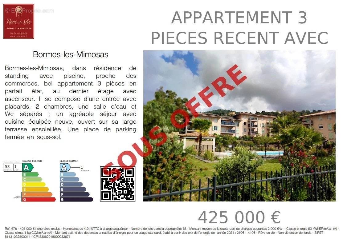 Appartement à BORMES-LES-MIMOSAS