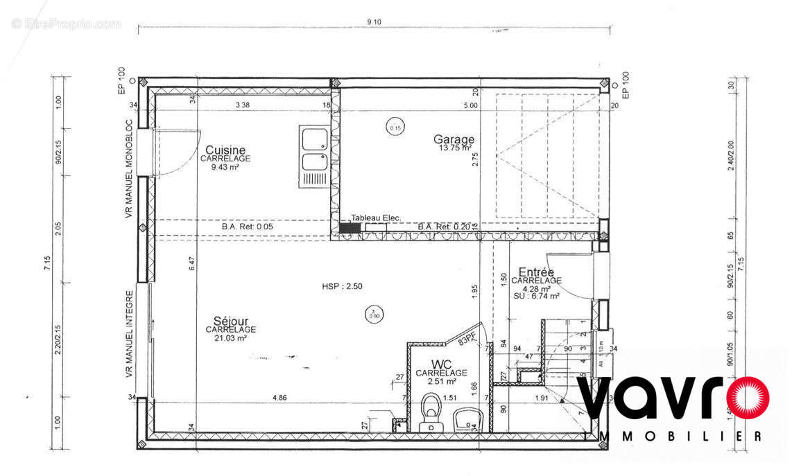 plan - Maison à NEUVILLE-SUR-SAONE