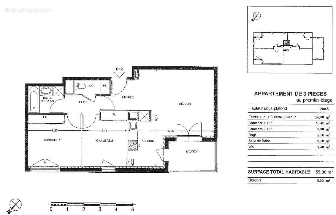 Appartement à SAINT-ORENS-DE-GAMEVILLE