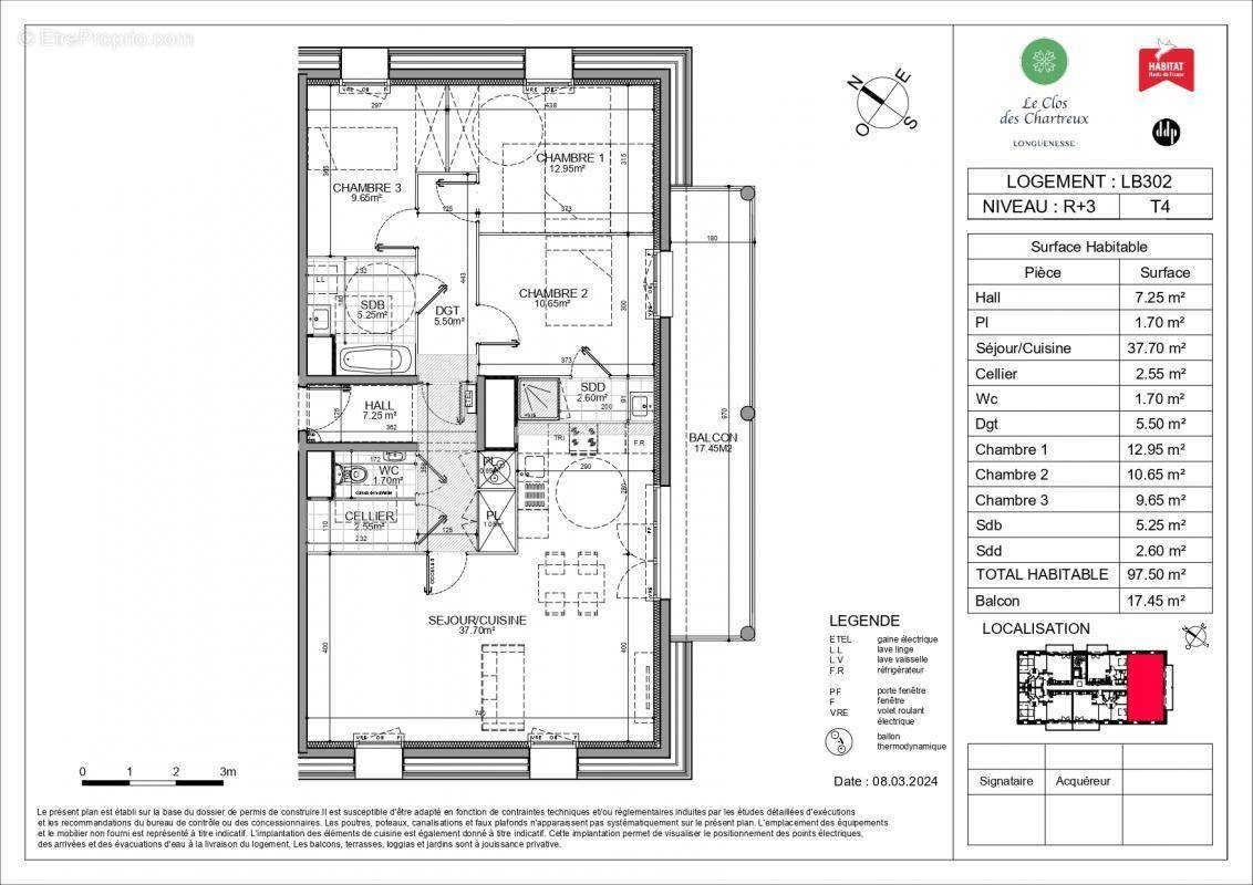 Appartement à LONGUENESSE