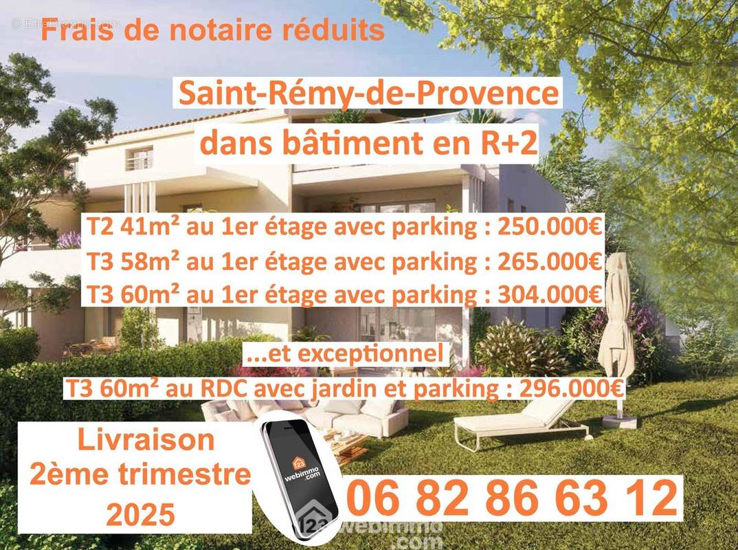 Voir ci-après les plans de ce T2 et des 3 T3. - Appartement à SAINT-REMY-DE-PROVENCE