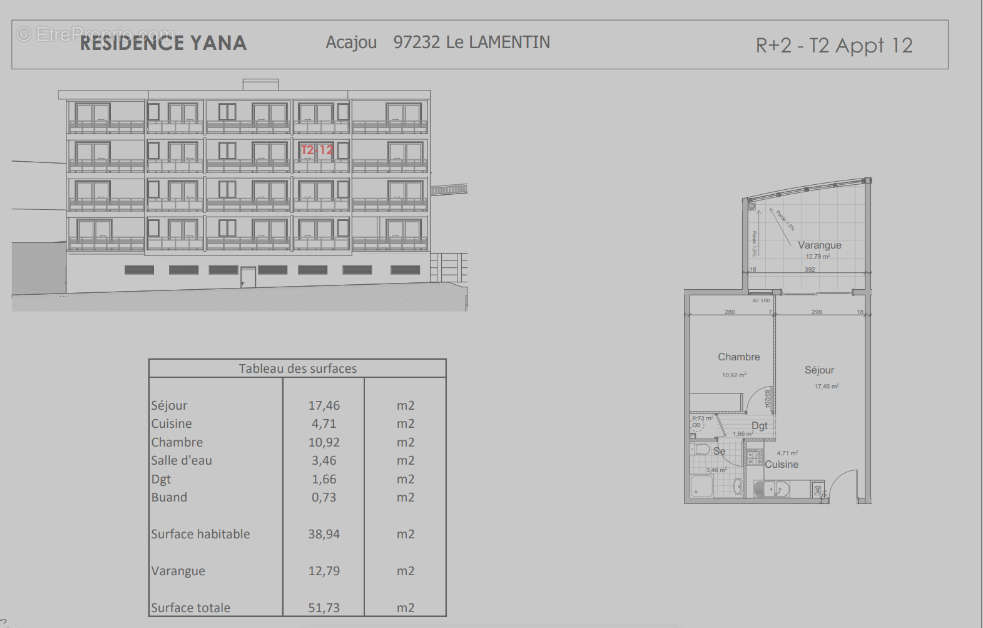 Appartement à LE LAMENTIN