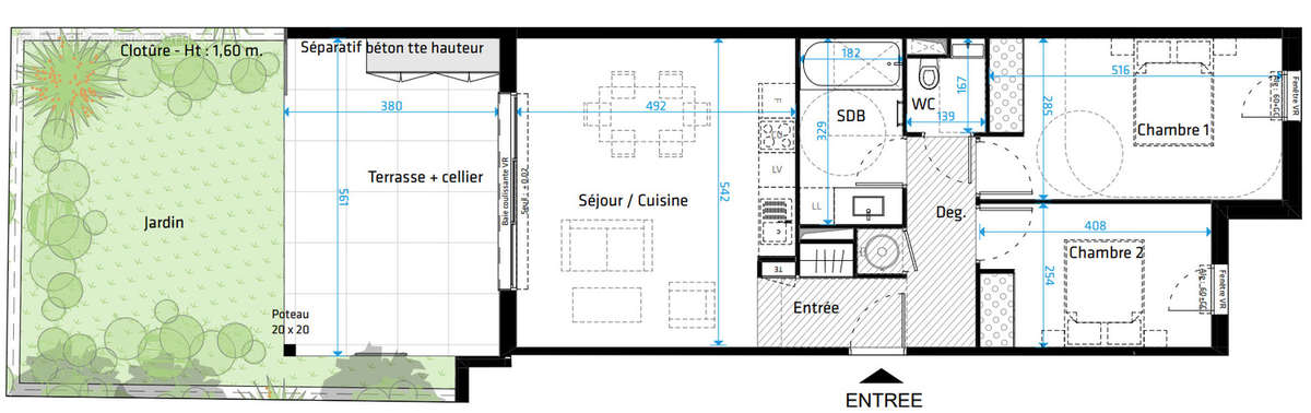 Appartement à SAINT-CLEMENT-DE-RIVIERE