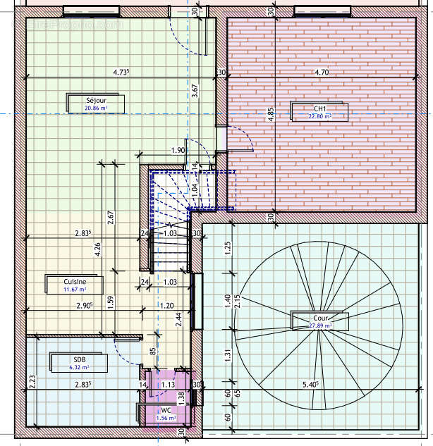 Plan RDC - Maison à CAVES