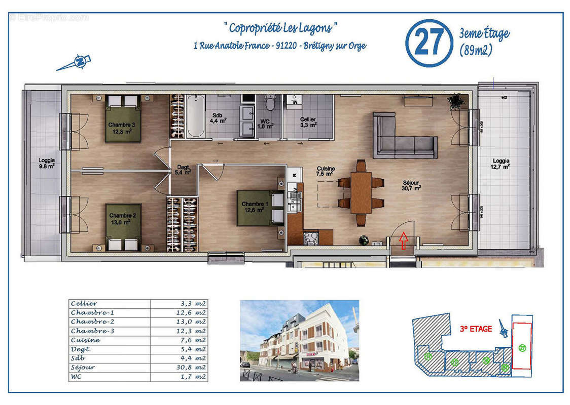 Appartement à BRETIGNY-SUR-ORGE