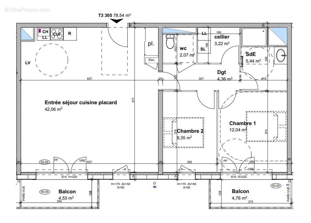 Appartement à PONT-L&#039;EVEQUE