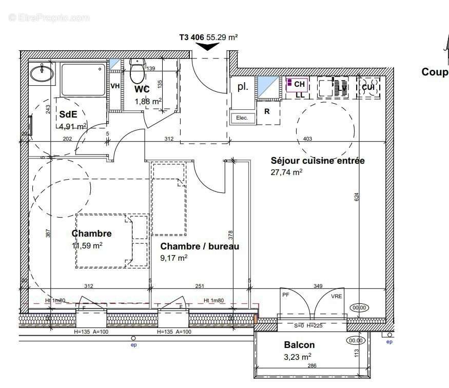 Appartement à PONT-L&#039;EVEQUE