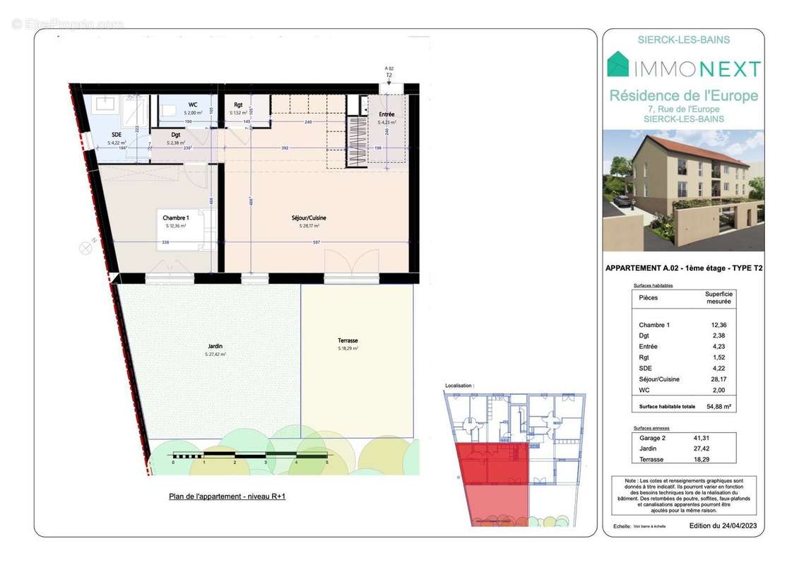 Appartement à SIERCK-LES-BAINS