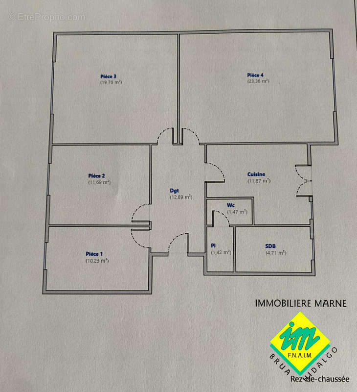 plan appart (sans balcon,) - Appartement à STRASBOURG