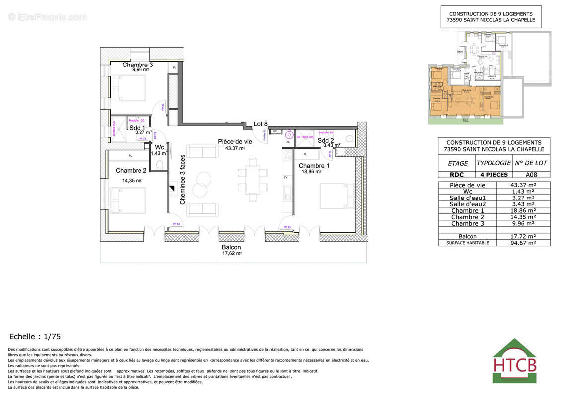 Appartement à SAINT-NICOLAS-LA-CHAPELLE