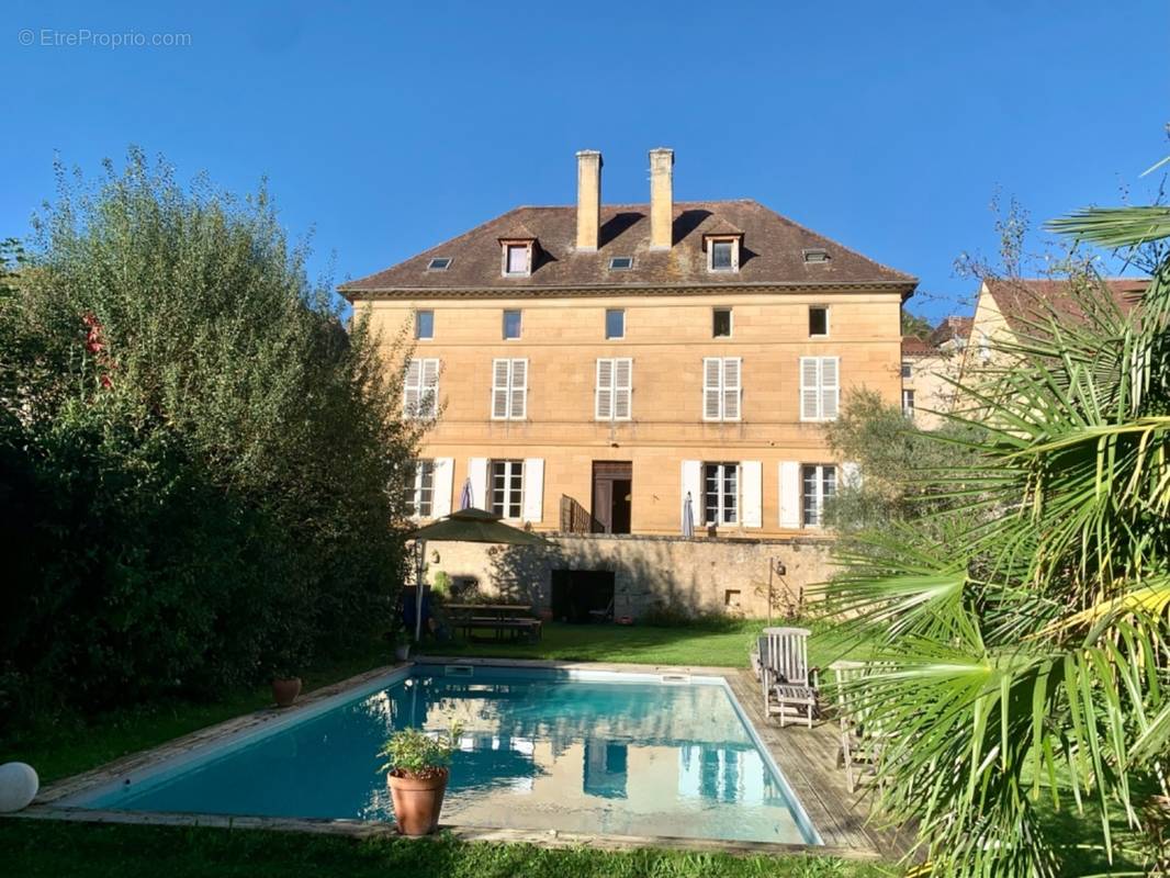 Vue ensemble + piscine - Maison à SAINT-CYPRIEN