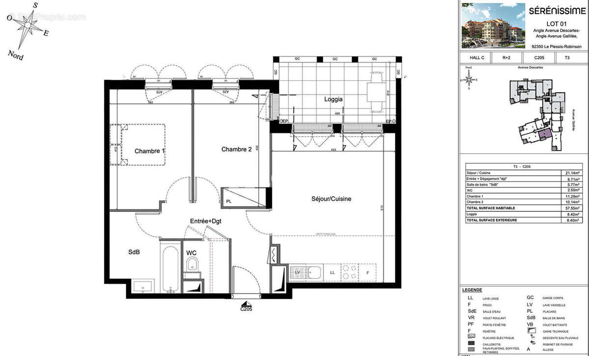 Appartement à LE PLESSIS-ROBINSON