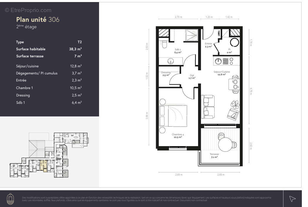 Appartement à PIANOTTOLI-CALDARELLO