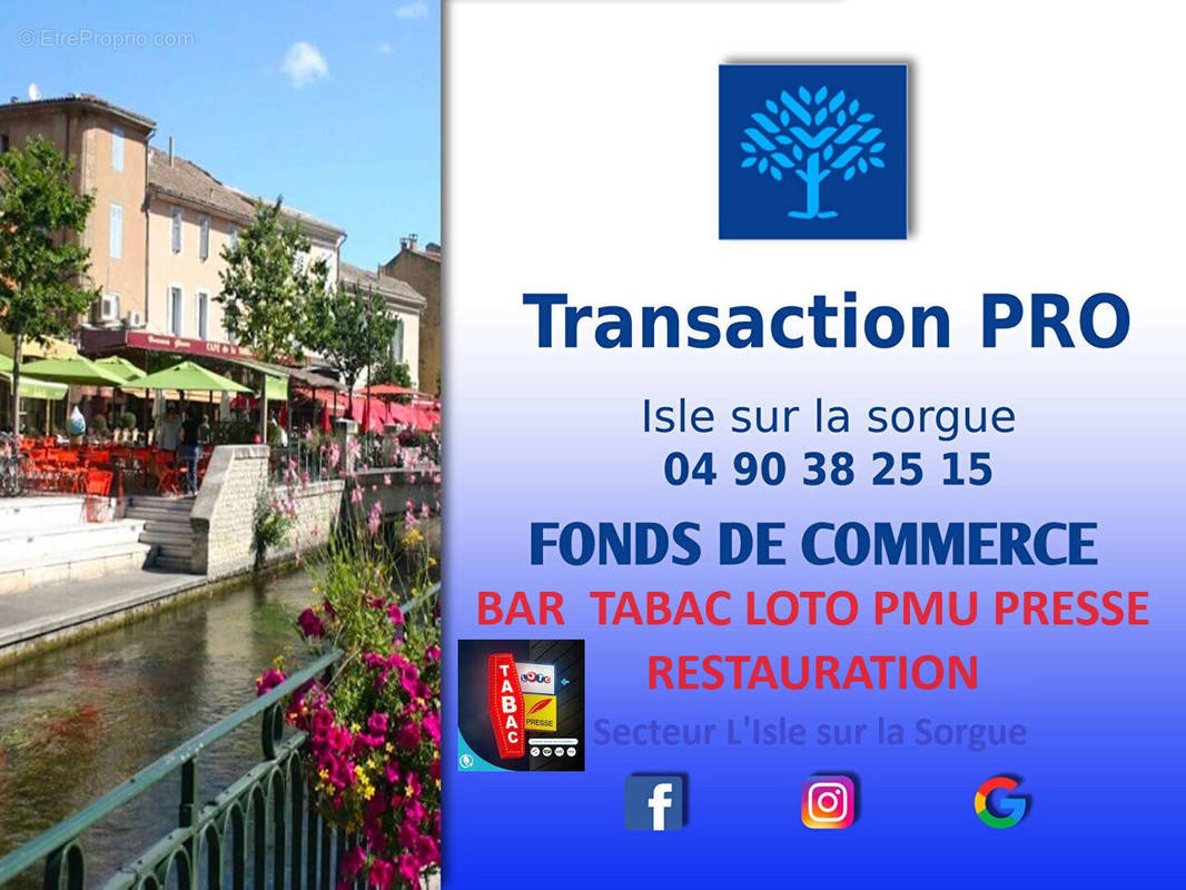 Commerce à L&#039;ISLE-SUR-LA-SORGUE